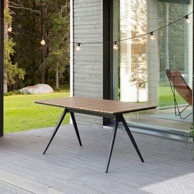 Vilja aintwood ruokapöytä 140x90 cm musta/ruskea